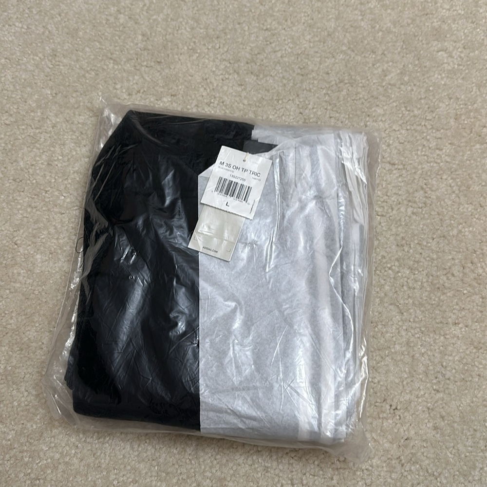 adidas Essentials 3-Stripes Tricot Open Hem Pants NWT - Picture 6 of 9